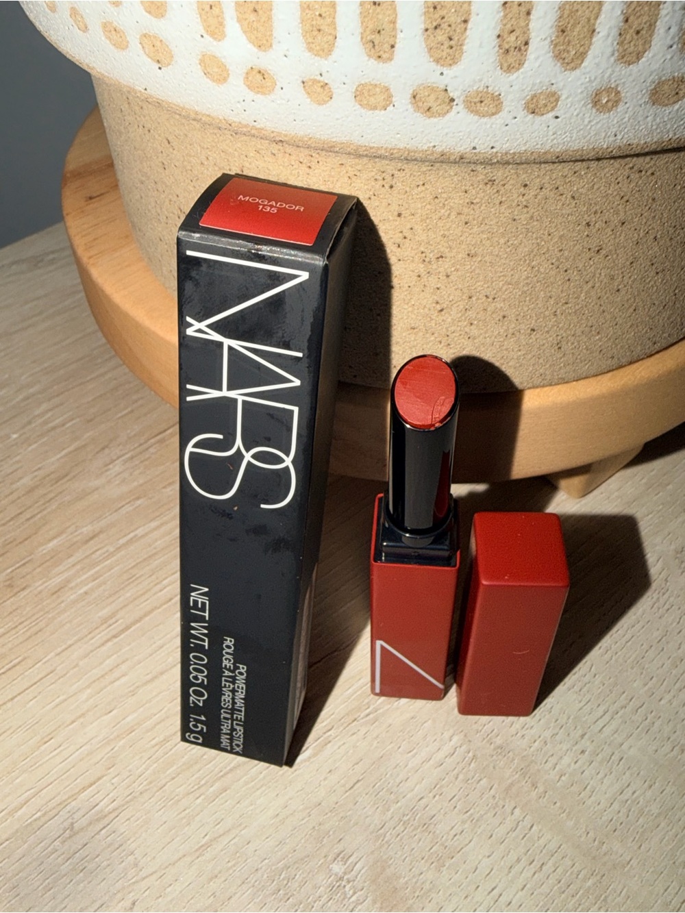 NARS POWERMATTE Lipstick Mogador 135 Red-Orange Cream Lipstick
